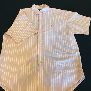 Large Peach Stripped Polo